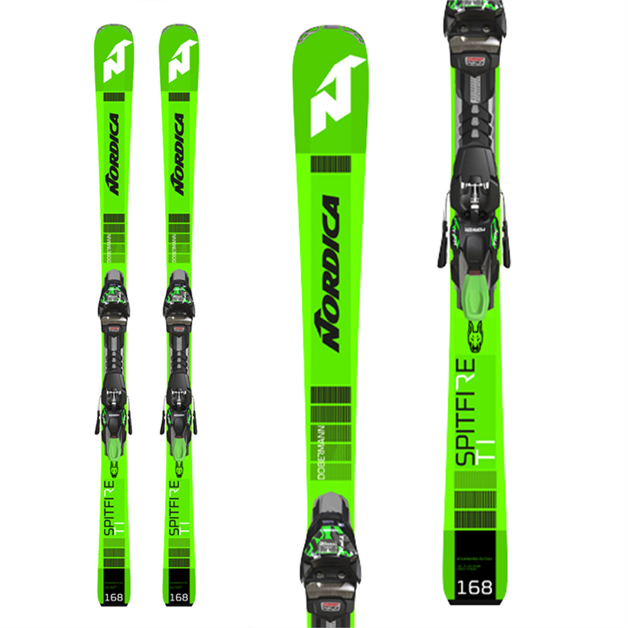 Nordica Dobermann Spitfire Ti Skis With Bindings 2019 - Level Nine