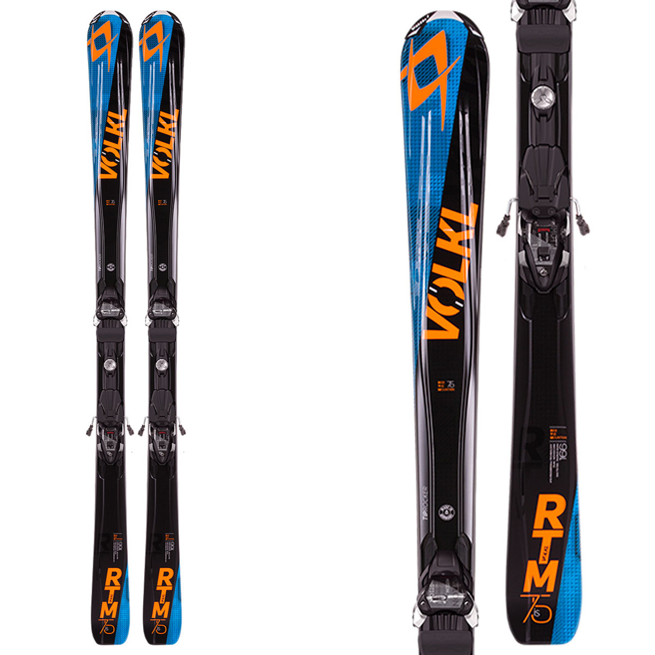 Volkl RTM 75iS Skis w/Marker 4Motion 10.0 Bindings 2016