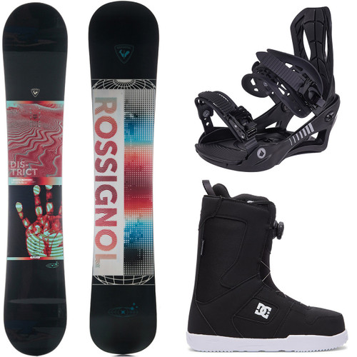 Rossignol DISTRICT INFRABLACK Complete Snowboard Package with DC Phase