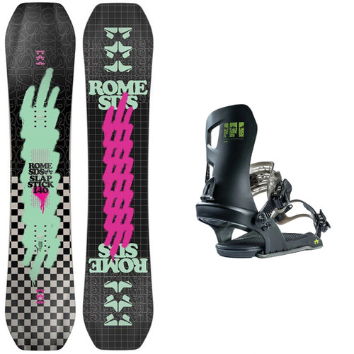 Rome Slapstick Kid's Snowboard 2023 with Rome Ace Bindings