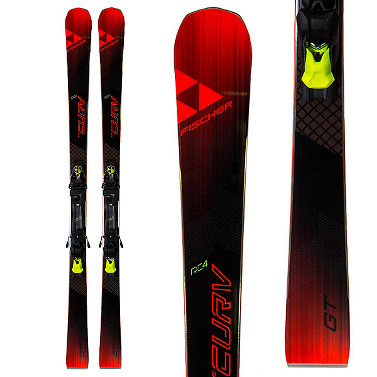 Fischer RC4 The Curv GT Skis w/ MBS 13 RC4 Powerrail Ski