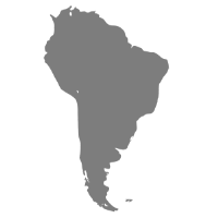 silhouette of south america