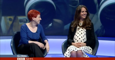 Gabriella Douglas appearing as pregnant Kate Middleton