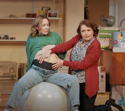 Laura Main performing in One Last Push theatre production with Moonbump