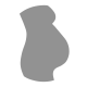 7-8 Month Bump Size Silhouette