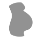 8-9 Month Bump Size Silhouette
