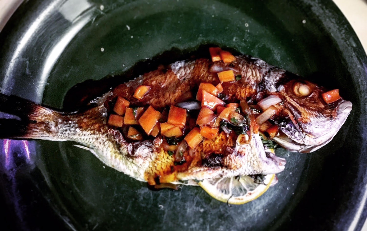 Broiled Whole Porgy with Teriyaki Sauce Recipe