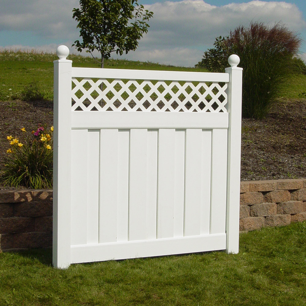 Vinyl Privacy Fence With Lattice Kauffman Lawn Furniture