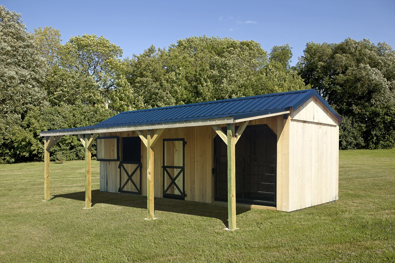 2 stall horse barn with tack room