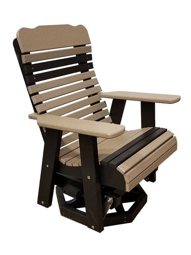 2' High Curve Swivel Glider