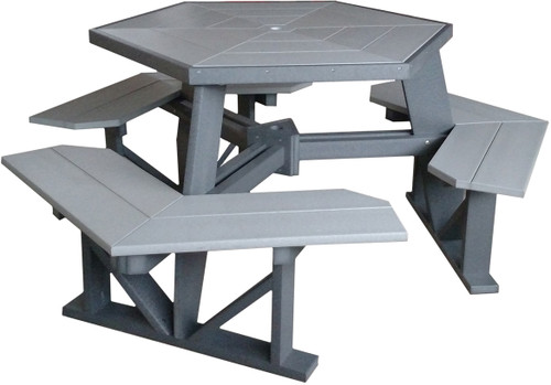 Hexagon Poly Picnic Table