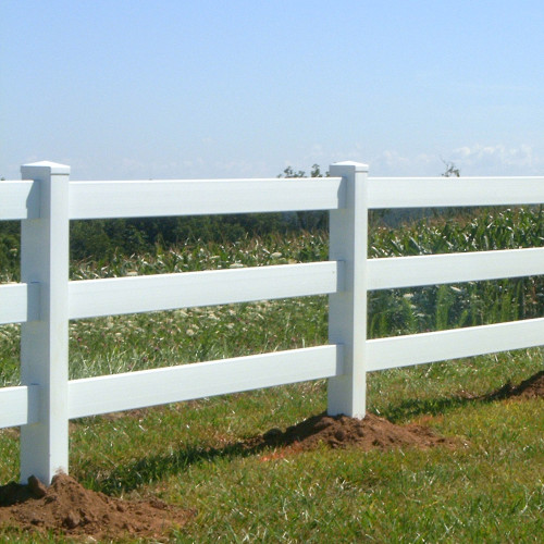 3 Rail Vinyl Fence