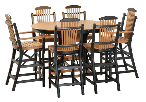 Poly Oval Pub Table Set 31