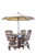Cottage Swivel Bar Chairs with Party Bowl Table 