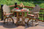 28" Square Garden Classic Table with Cozi Back Swivel Chairs 