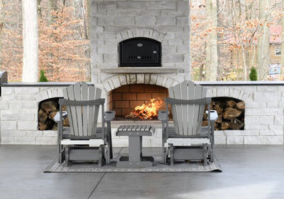 Outdoor Stone Fireplace