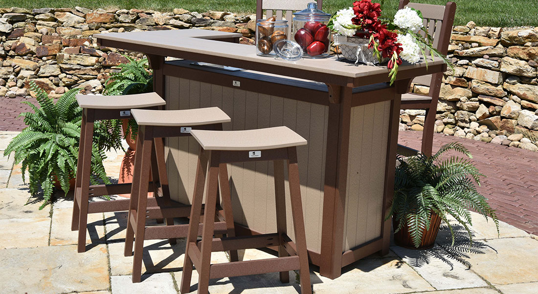 outdoor bar buffet table