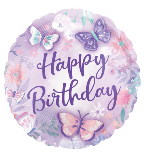 FLUTTERS HAPPY BIRTHDAY 18" FOIL