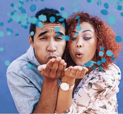 Vibrant Blue Surprise Gender Reveal Tissue Confetti - 0.8 oz. (1 Set) - Perfect for Memorable Baby Announcements, Showers & Parties Vibrant Blue Surprise Gender Reveal Tissue Confetti - 0.8 oz. (1 Set) - Perfect for Memorable Baby Announcements, Showers & Parties