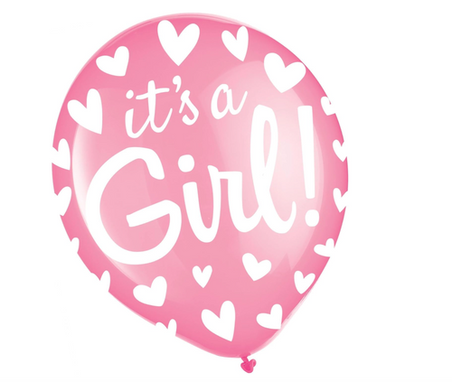 It's a Girl Pink Latex Balloon 12" Standard (Pick up at Store Only!) 
