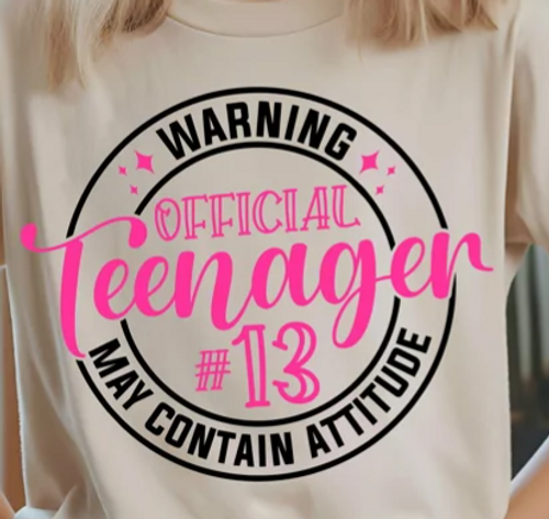 Warning Official Teenager 13 May Contain Attitude Warning Official Teenager 13 May Contain Attitude