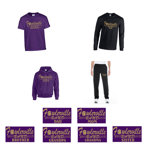 FOWLERVILLE BAND FAMILY PACK 2019 *PUT DESIGN # IN NOTES