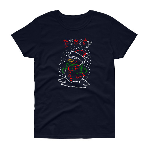 FROSTY RHINESTONE LADIES T-SHIRT