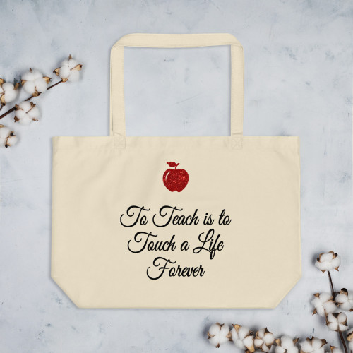 TOUCH A LIFE LARGE ORGANIC TOTE BAG