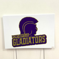  Fowlerville Gladiators Glad Head Yard Sign- White 17 3/4"x 11 3/4  (Store  Pick Up Only)