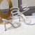 Silver Bottom Rhinestone Snake Ankle Wrap Silver Heels for Women