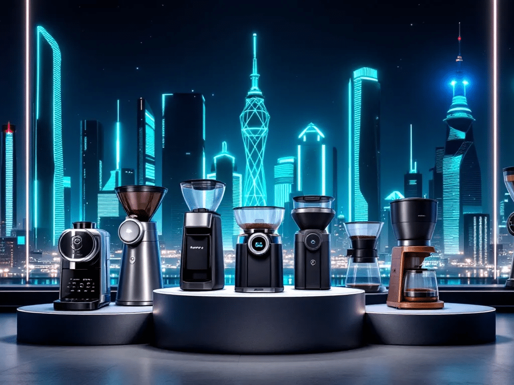 Top grinder brands displayed with their products.