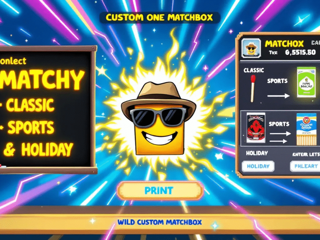 A person placing an order for custom matchboxes online, showcasing the easy ordering process.