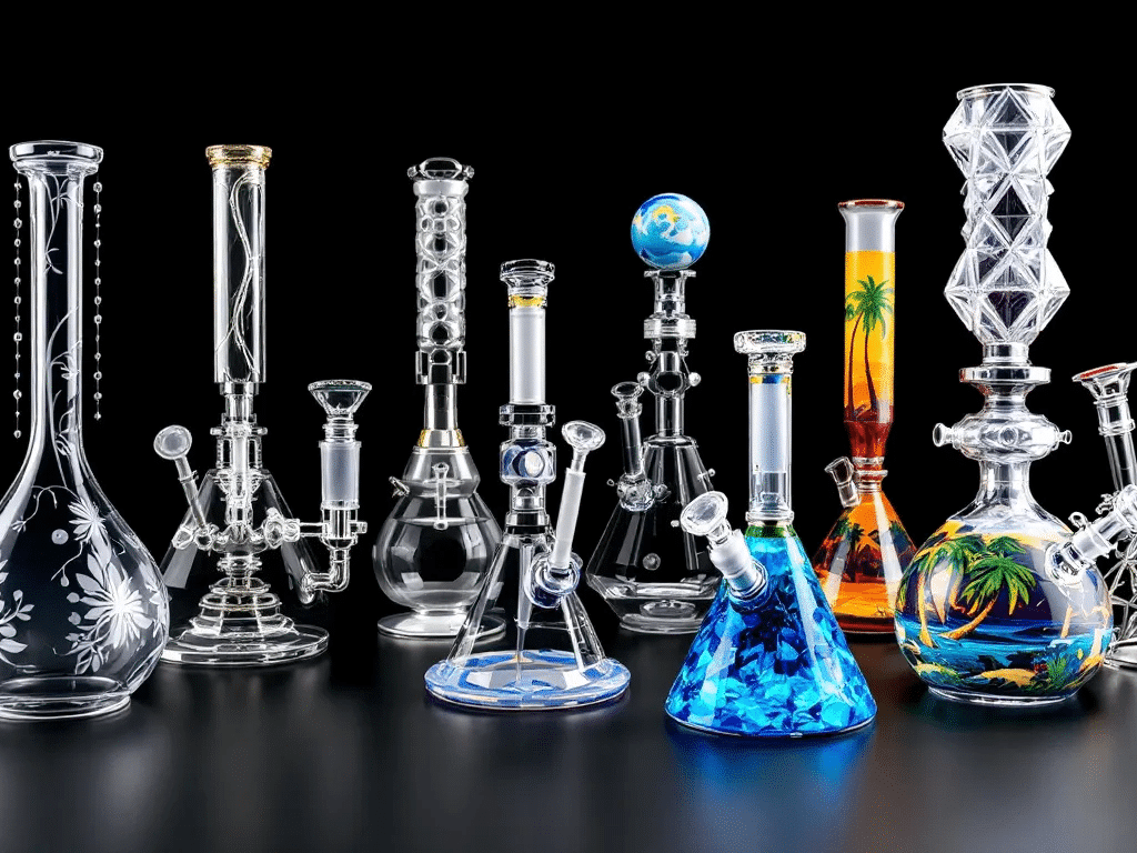 A collection of dab rigs highlighting their unique designs.
