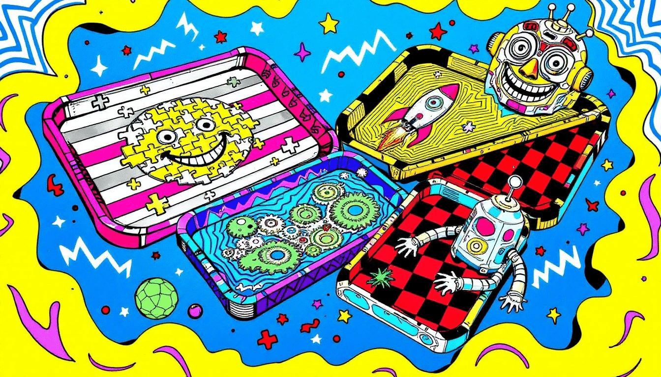 Various key features of custom rolling trays illustrated.