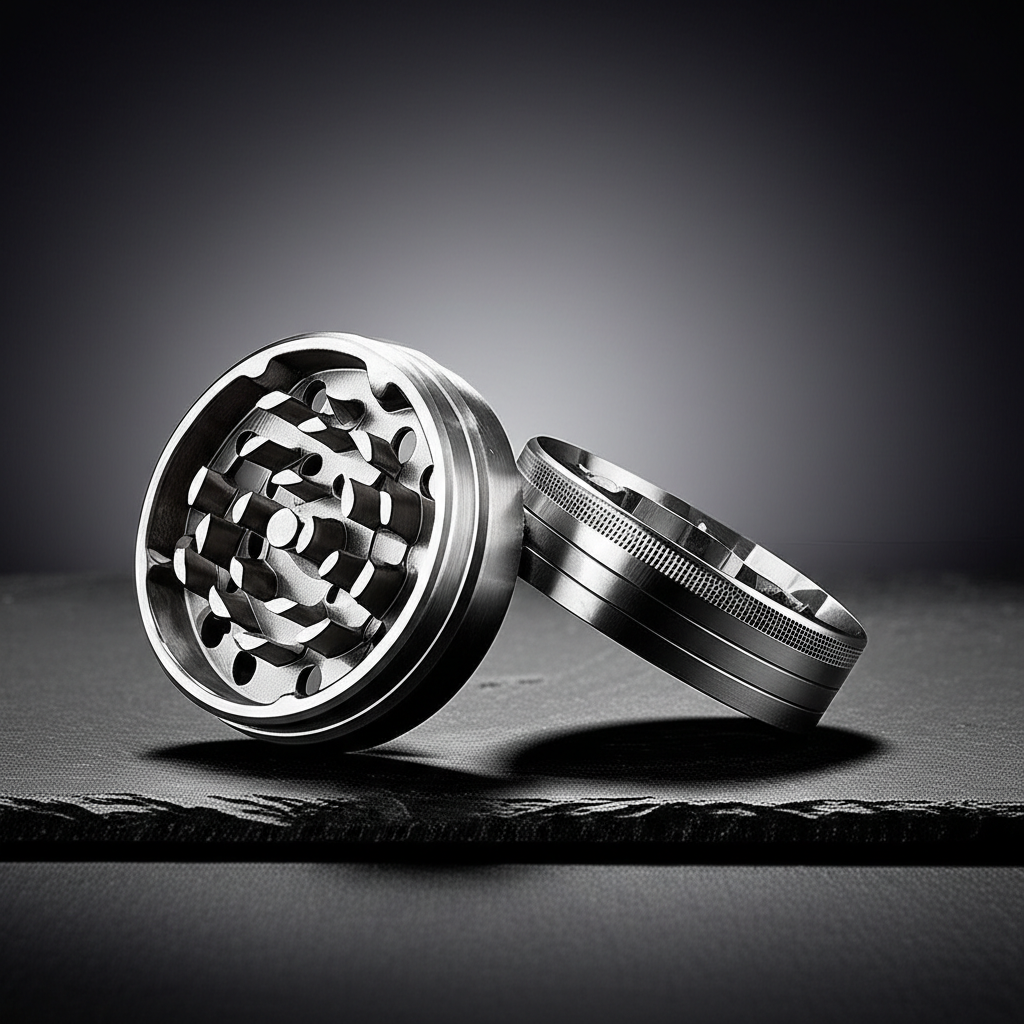 Premium Titanium Grinder Luxury Photography