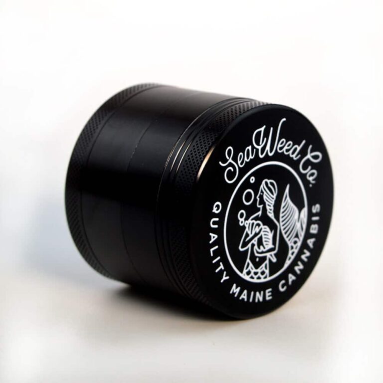 Black Aluminum Grinder Laser Engraved