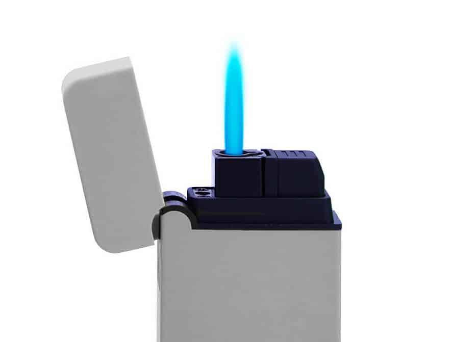 The Nova lighter producing a hot jet flame.