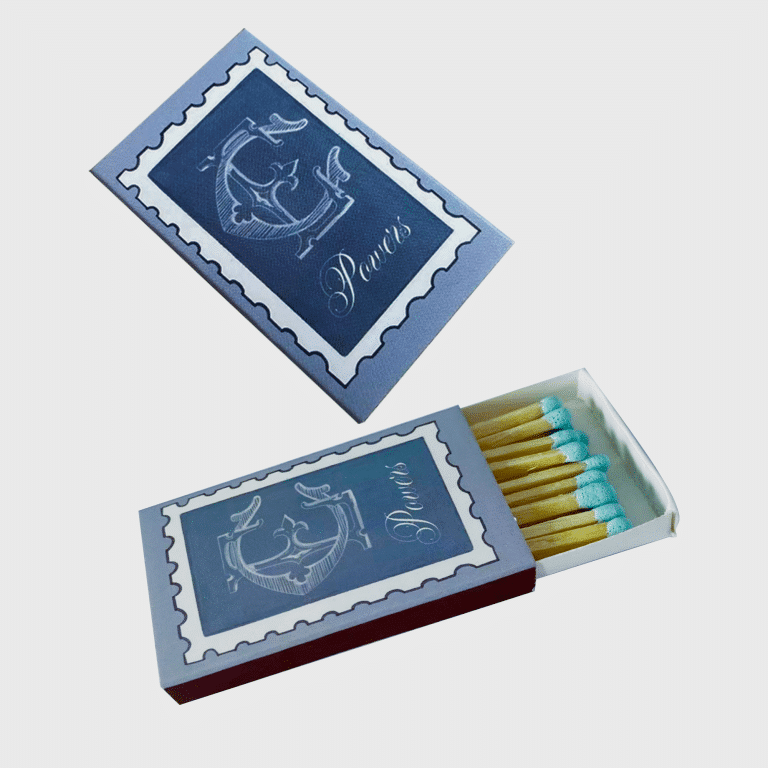 A collection of custom branded matchboxes.