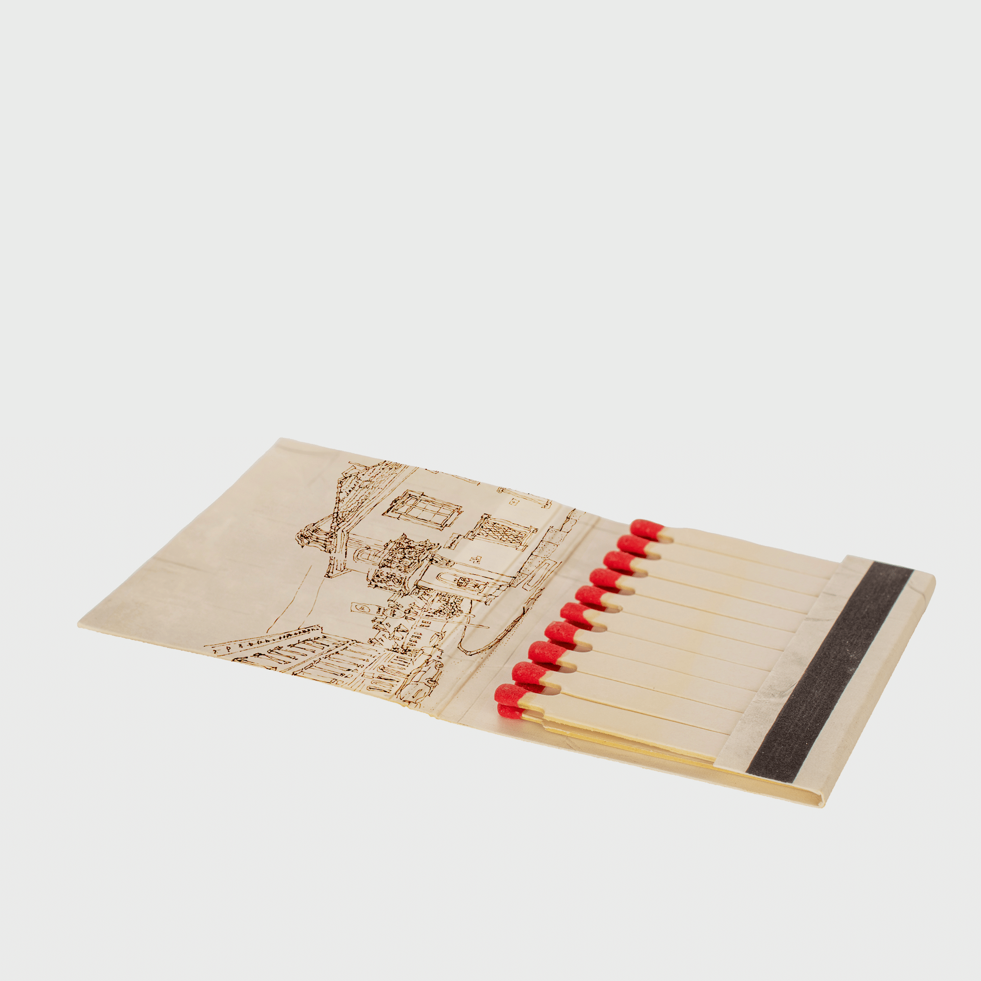 Different sizes and shapes of custom matchbooks.