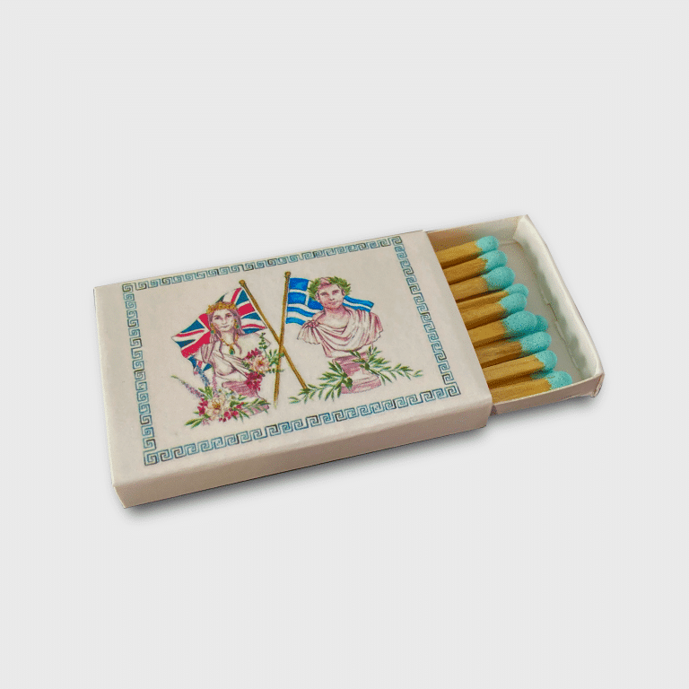 Detailed view of different custom matchbox designs and sizes.
