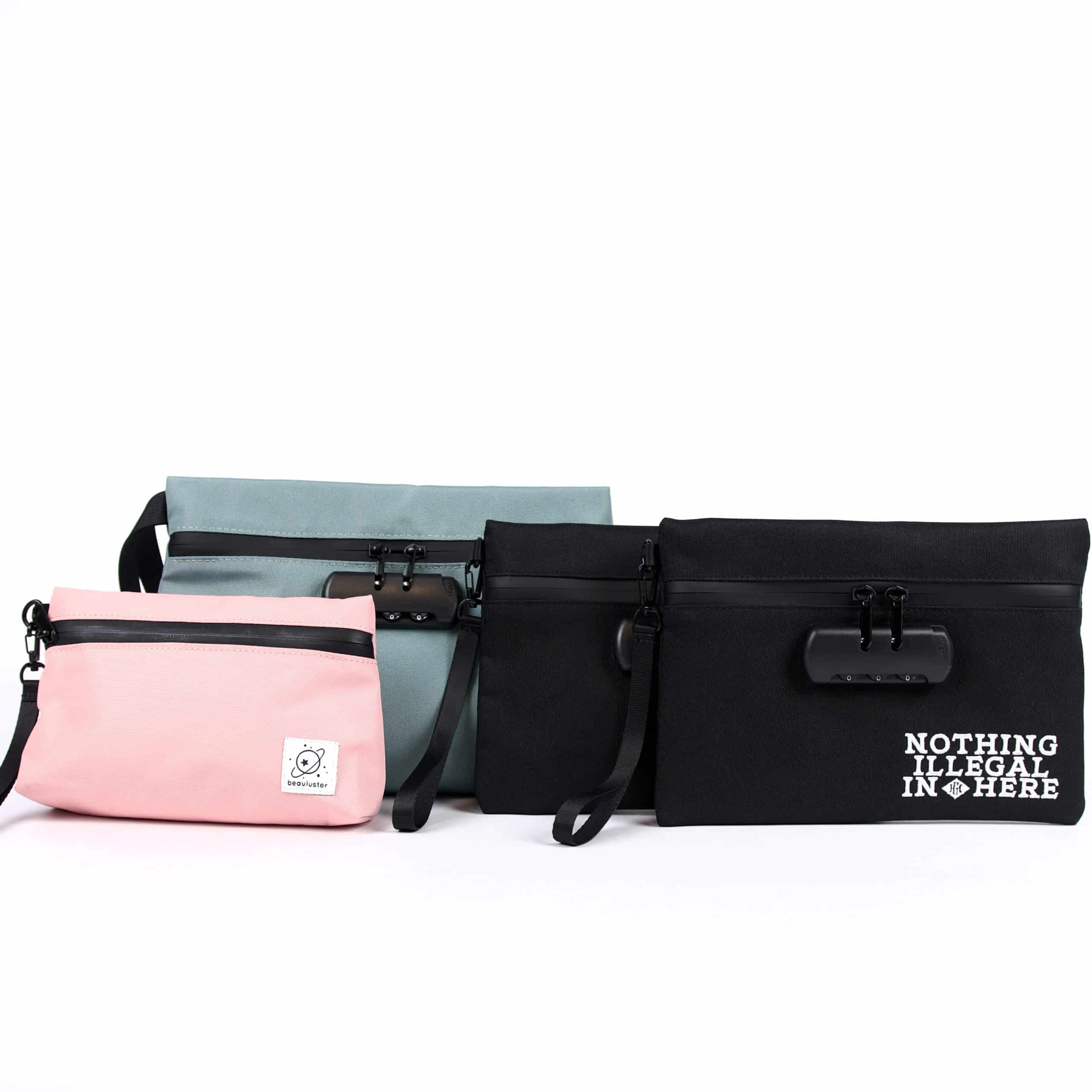 A custom smell proof pouch for discreet and stylish storage.