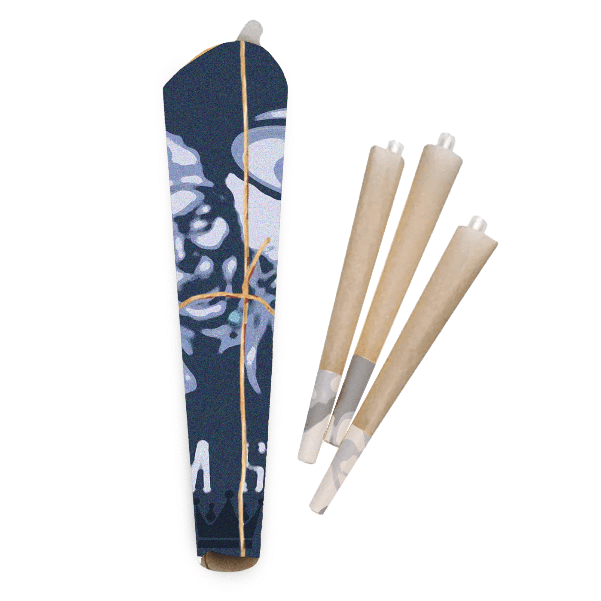 Custom branded King Size Prerolled Cones (3 Pack).