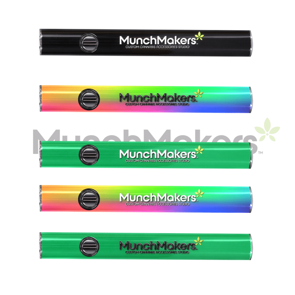 A custom 510 vape pen with an all-over print design.