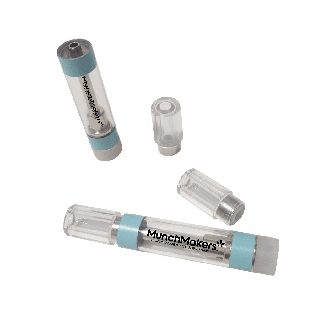 A custom glass vape cartridge being easily filled.