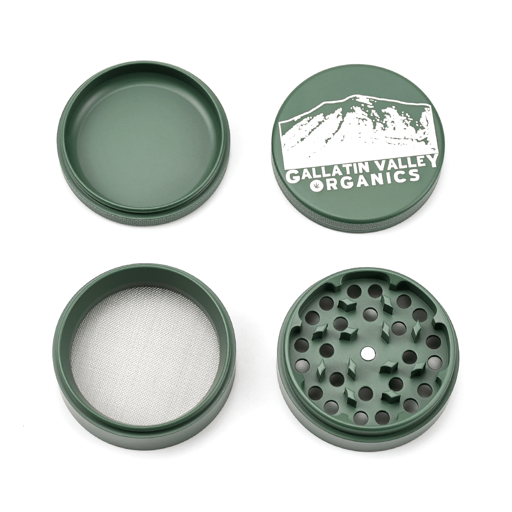 White ceramic grinder open to show its non-stick blades.