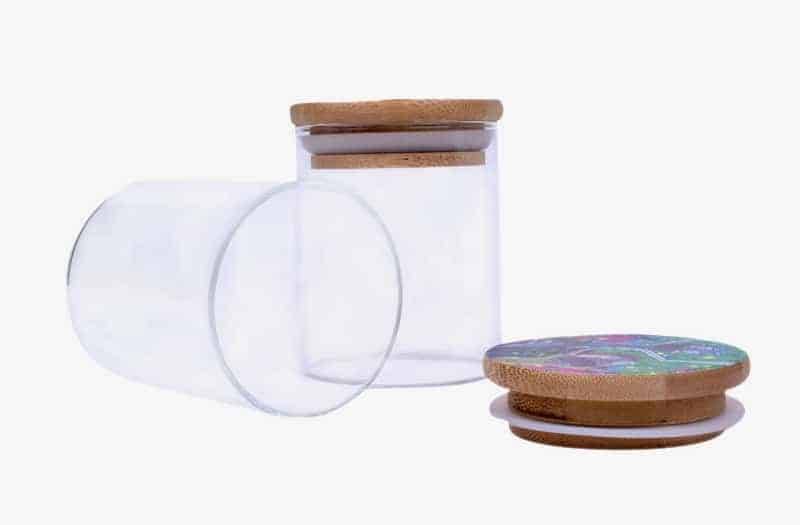 A safe and durable custom glass stash jar.