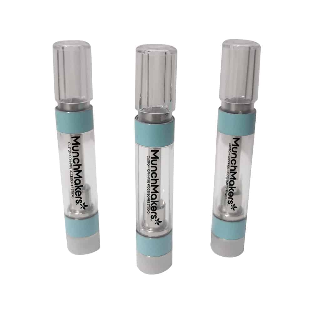 Custom branded glass vape cartridges for business inquiries.