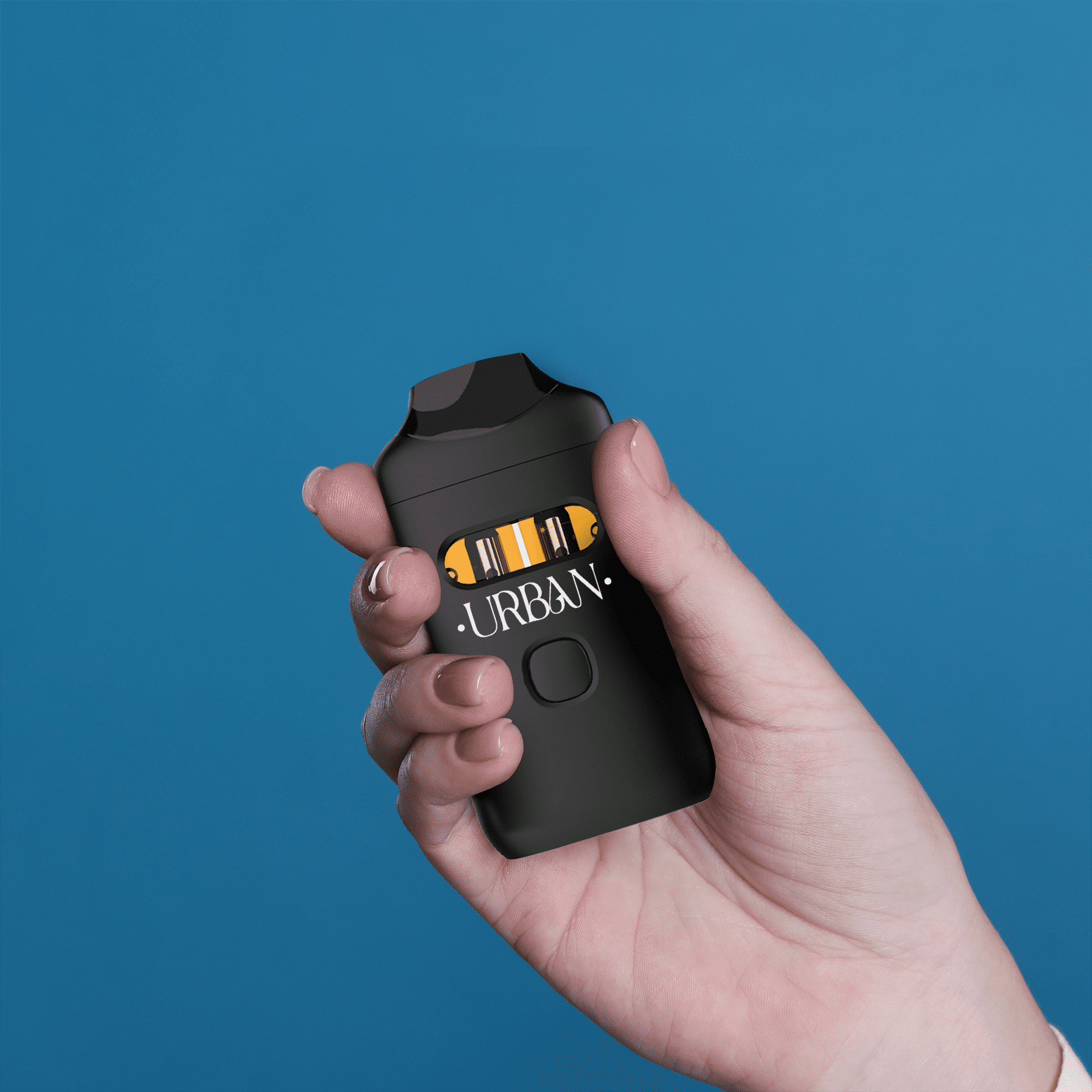 Custom DualFlow Mini Vape Pen showcasing its dual-chamber design.