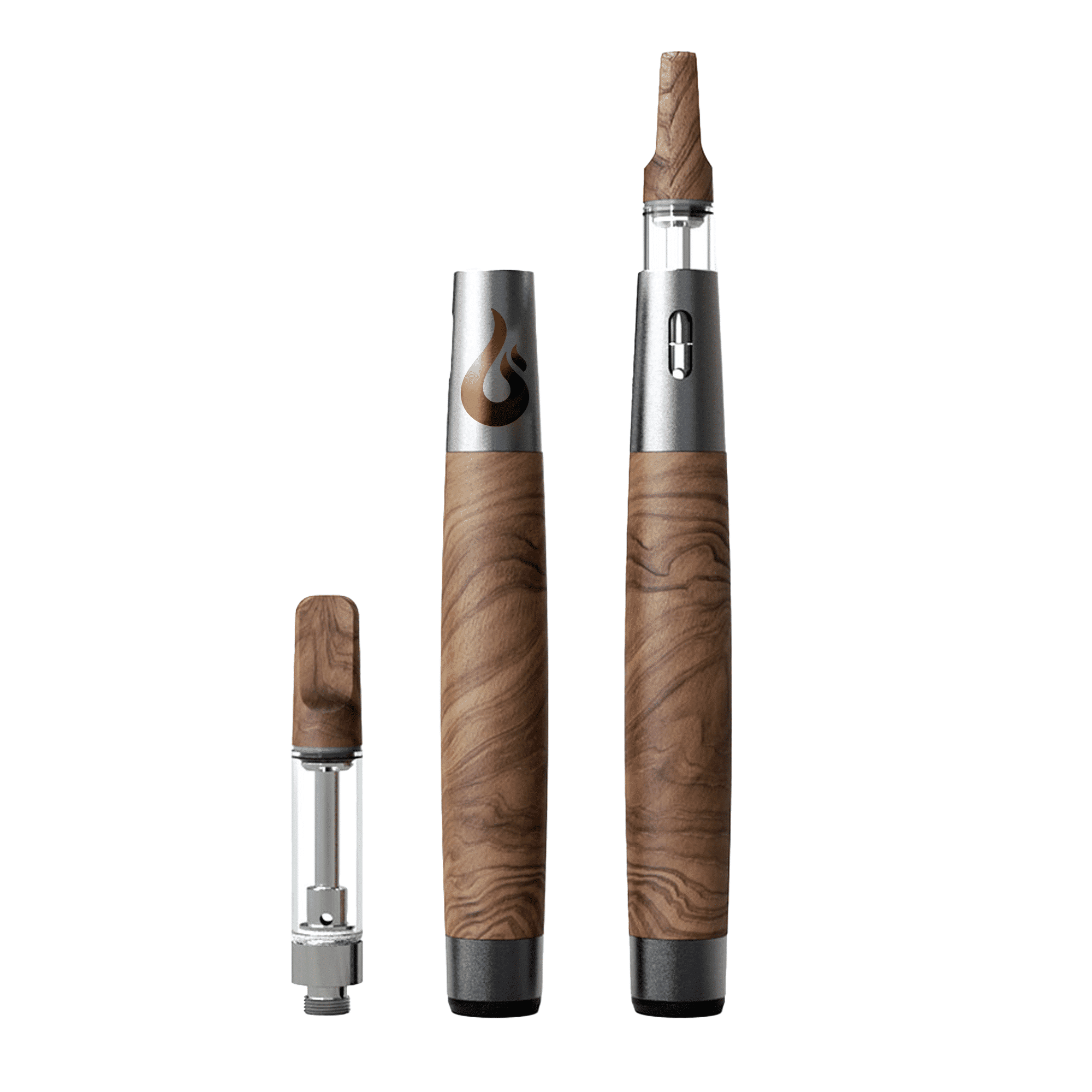 Timberflow Wood Vape Pen being charged with Type-C cable.