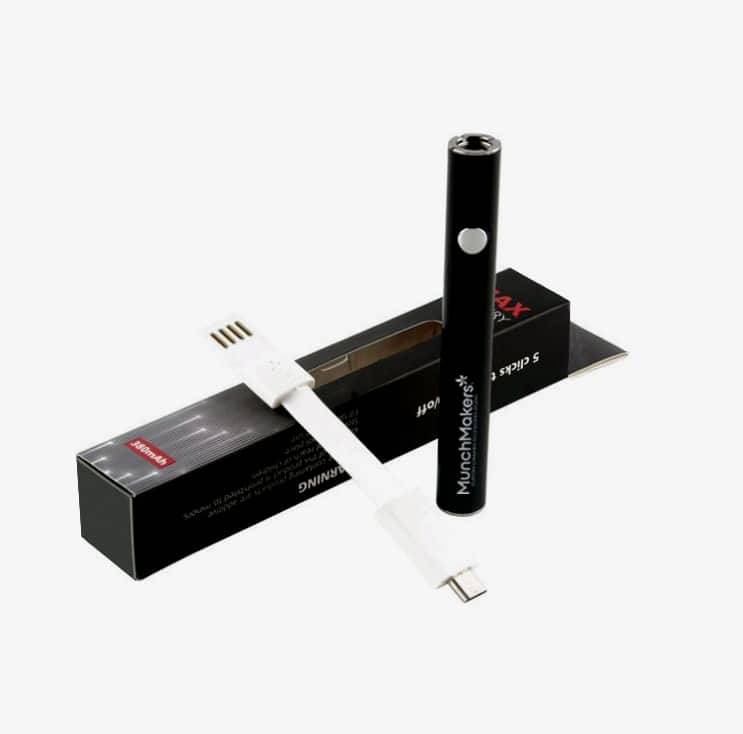A fully brandable nHale 510 vape pen battery with custom packaging.